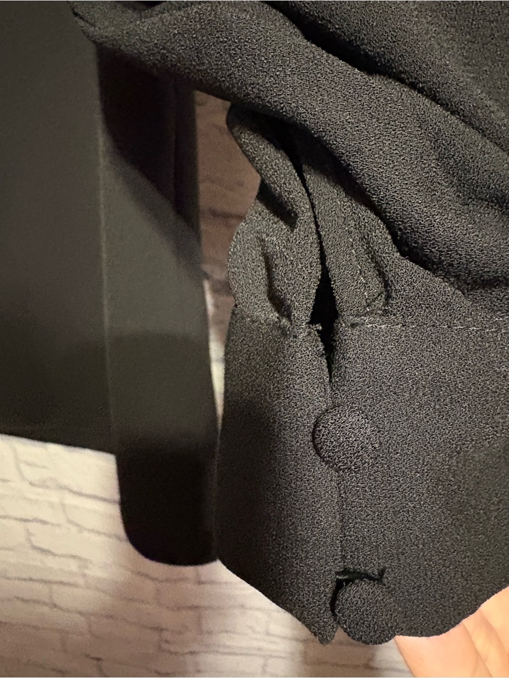 Zara Button Little Black Dress Medium - Picture 5 of 12